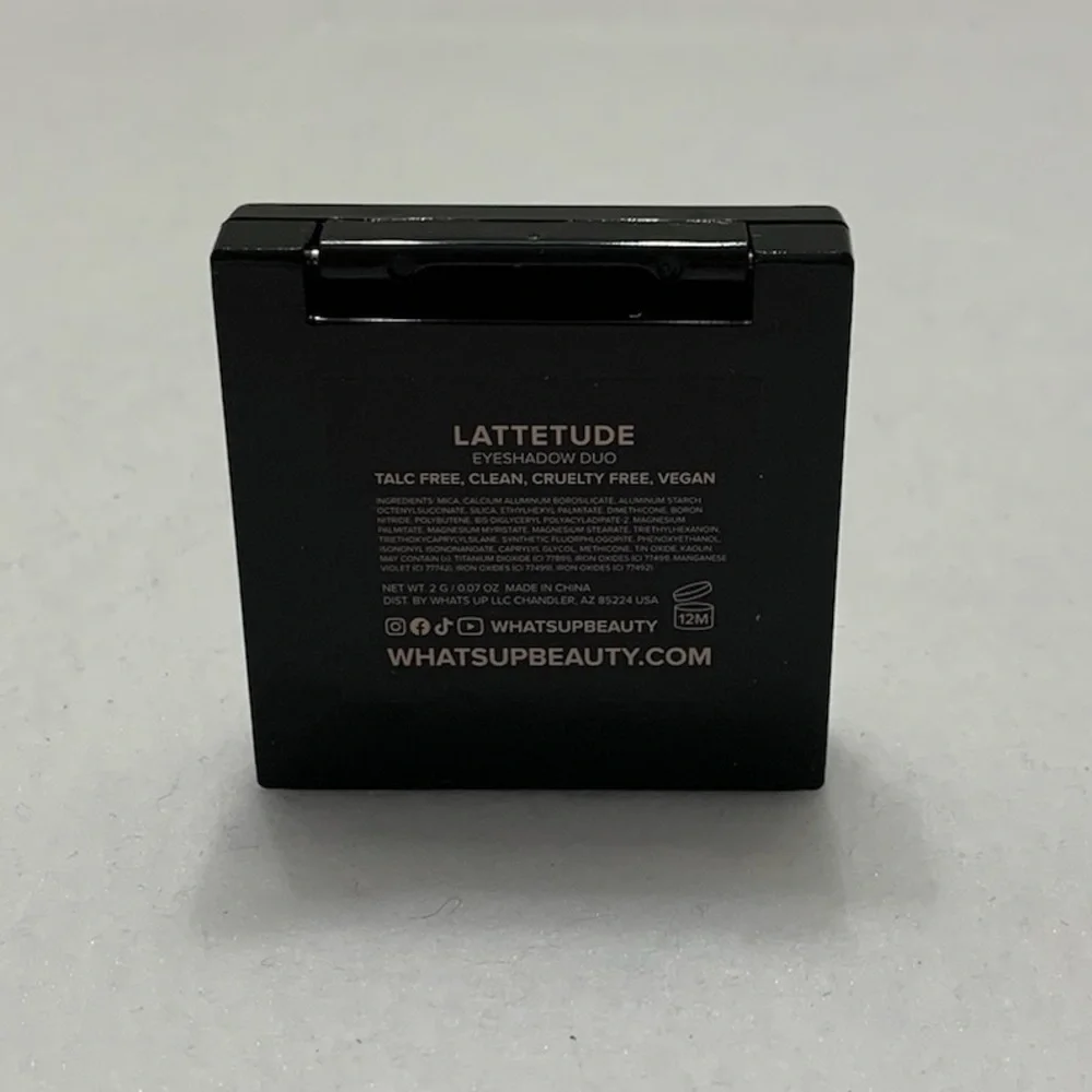 NEW Whats Up Beauty Lattetude Eyeshadow Duo Shimmer Matte Brown Gold